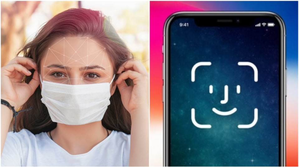 Face ID s použitím roušky